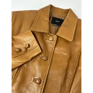 Rare Identify Brown Women's Sz 14 Soft 100% Leather Jacket Made in Canada R6